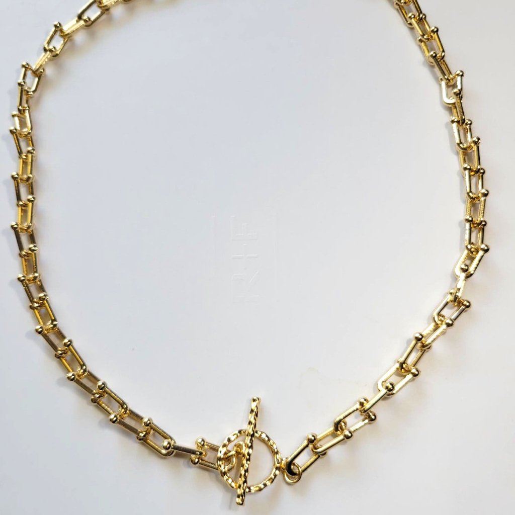 New U-Ball Link Chain Necklace